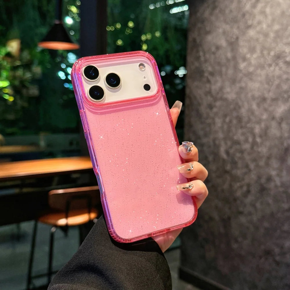 Transparente Glitzer Hülle für iPhone 17 Pro Max