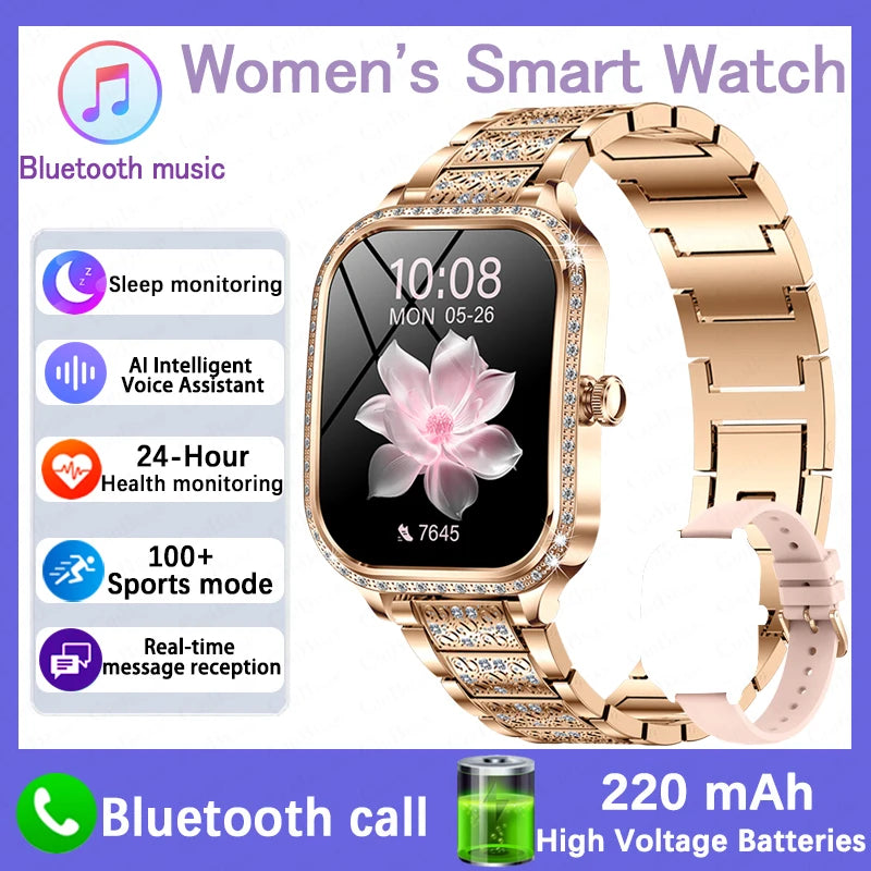 Elegante Damen Fitness Smartwatch mit Anruffunktion