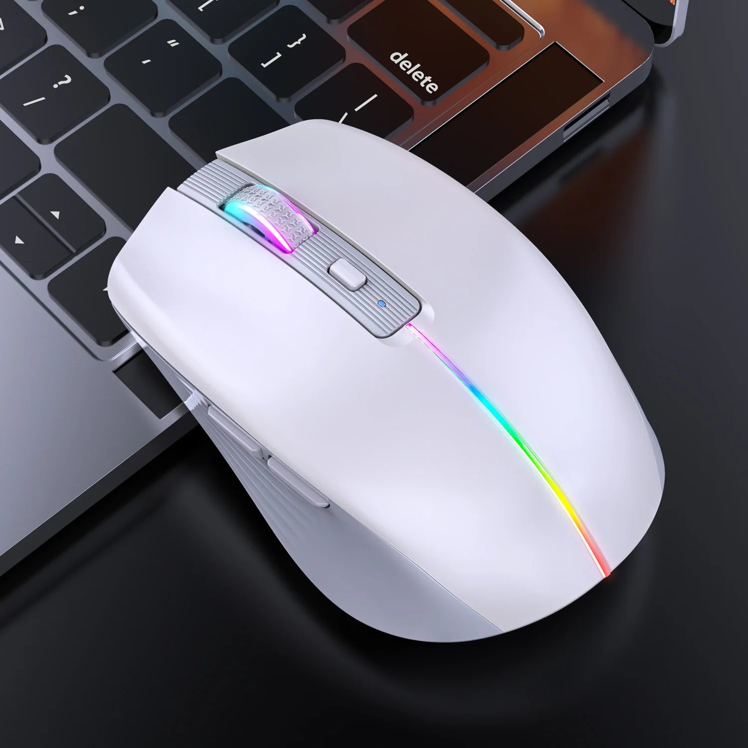 Leise Bluetooth Maus 2.4G mit Typ-C, 6 Tasten