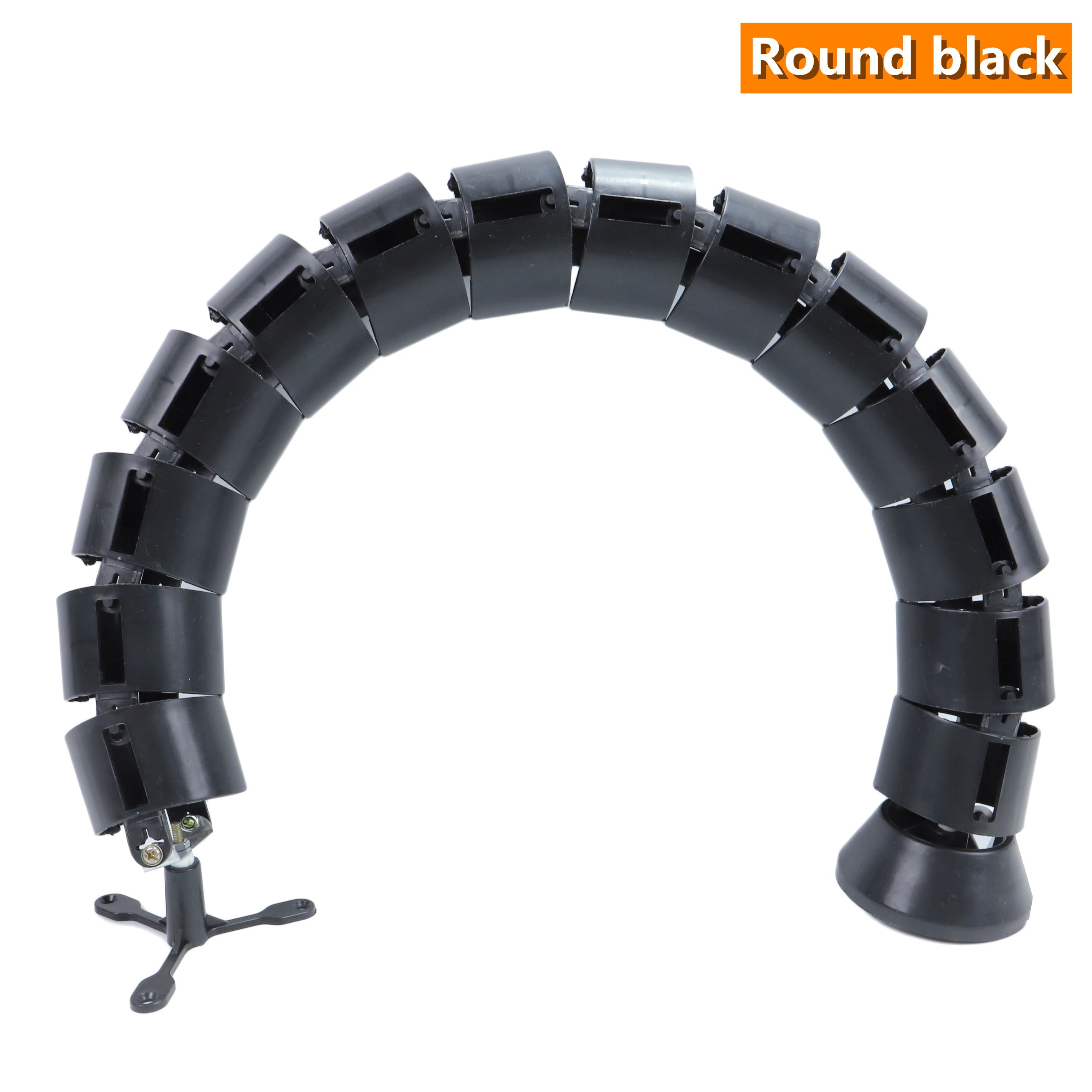 Schwarzes verstellbares Kabelmanagement für Stehpulte