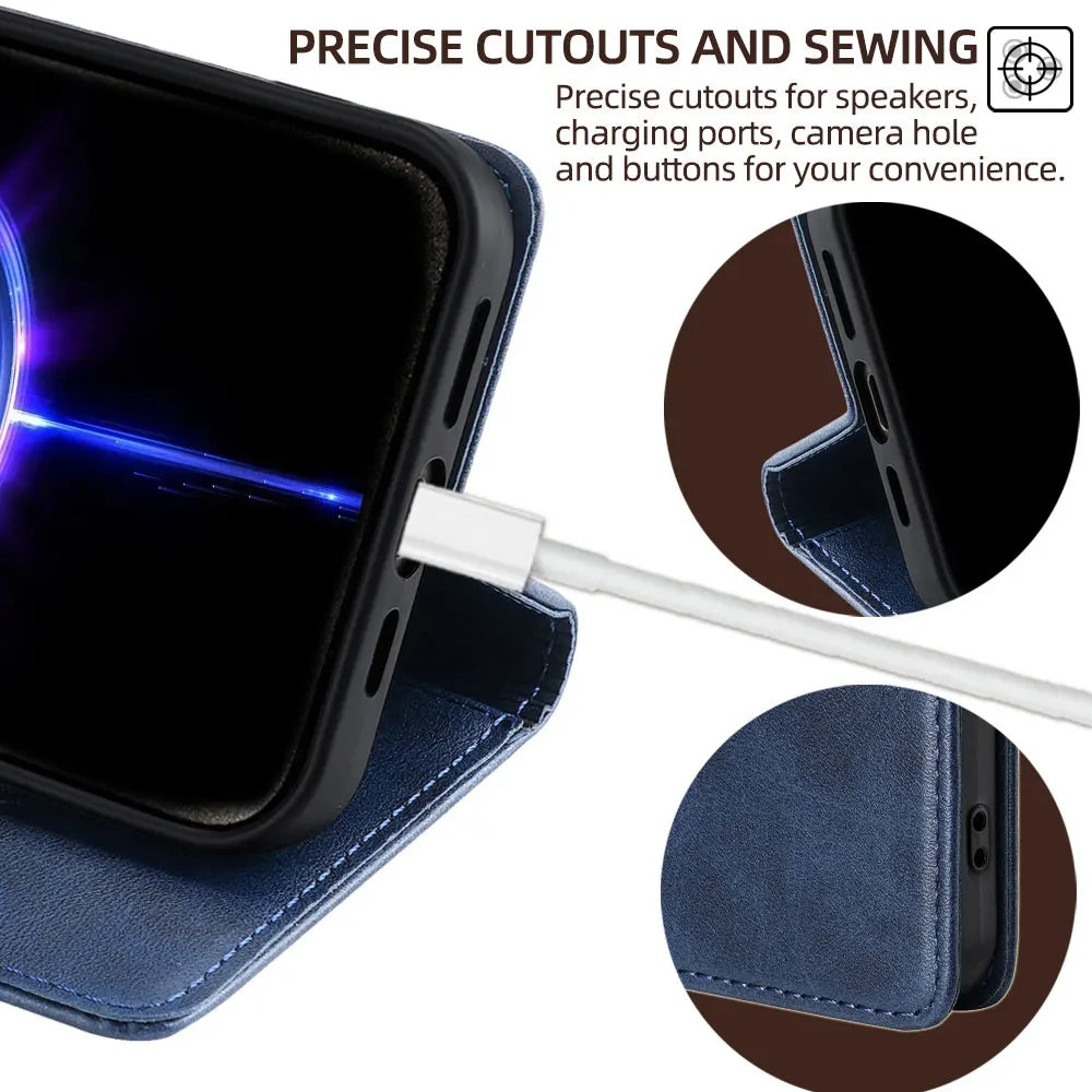 Klassische Leder Brieftasche Hülle OnePlus