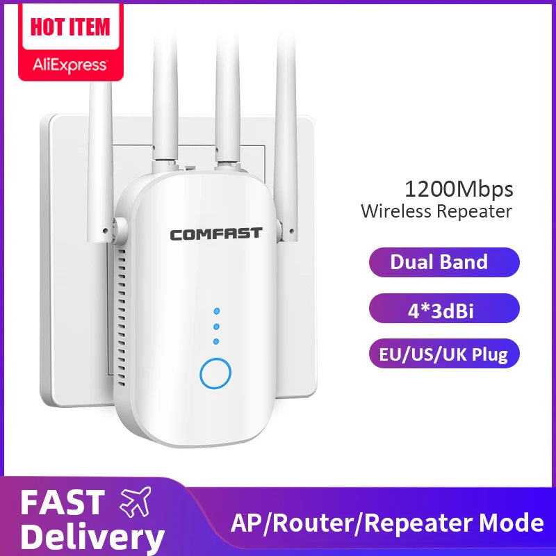 Comfast 1200Mbps Dual-Band WiFi Repeater
