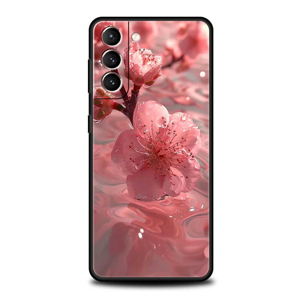 Springtime cherry blossom case for Galaxy