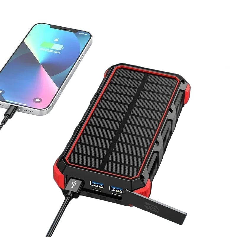 36800mAh Solar Powerbank mit Kabel & Wireless