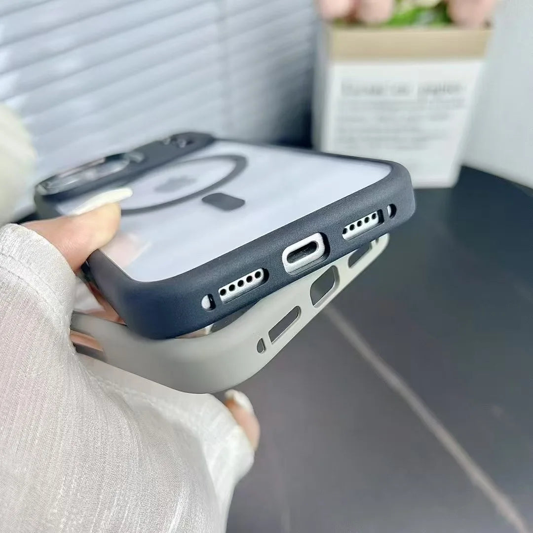Magnetic case with metal frame for iPhone 17