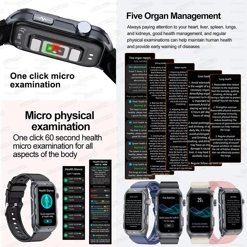 2025 Pflege Smartwatch mit EKG PPG Blutwerte