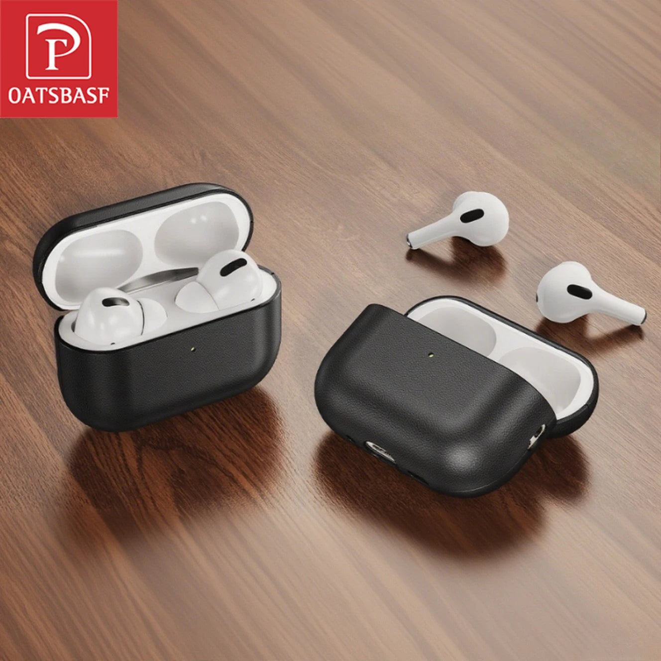 Echte Lederhülle für AirPods Pro 3 stoßfest mit Haken