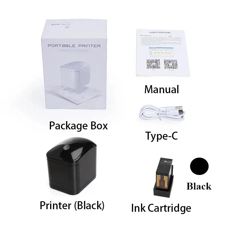 Mobiler Handdrucker mit Tinte für Etiketten & Logos