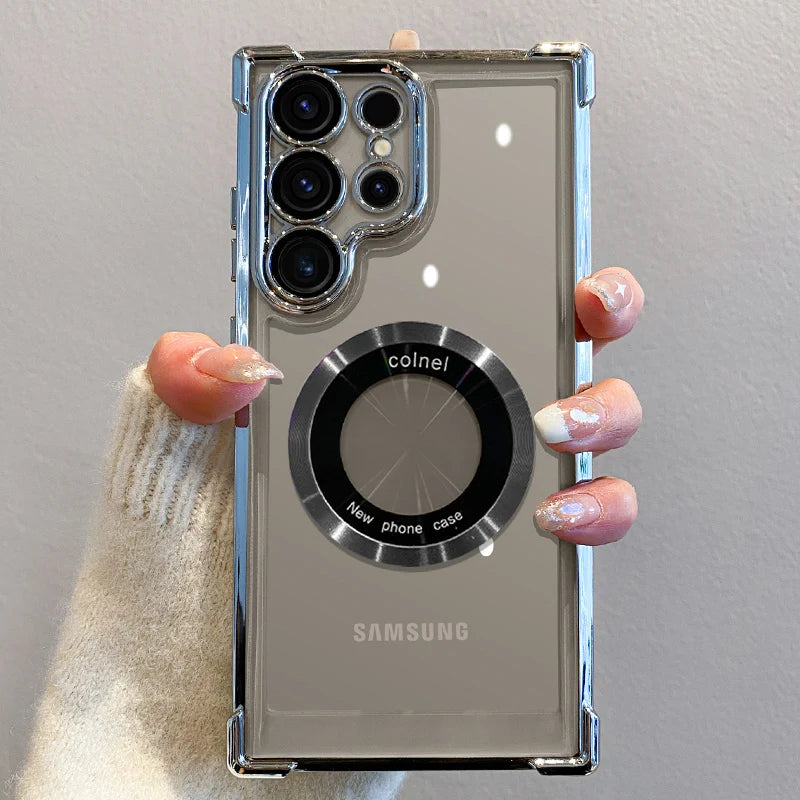 Samsung Luxus Magnet Hülle Clear