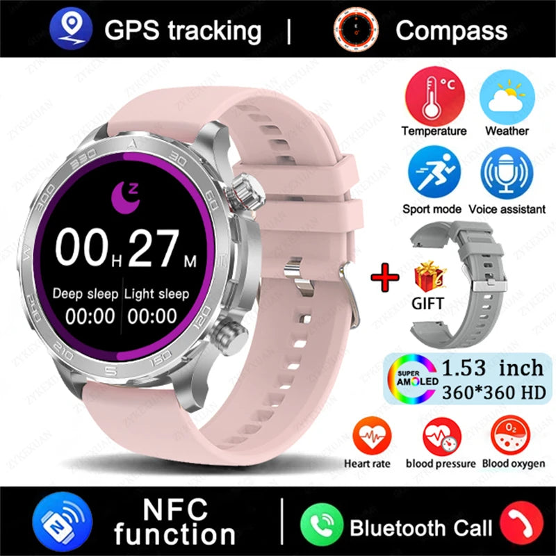 Sport Smartwatch 2025 mit GPS, NFC & AMOLED Display