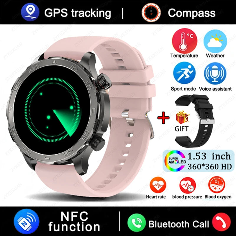 Sport Smartwatch 2025 mit GPS, NFC & AMOLED Display