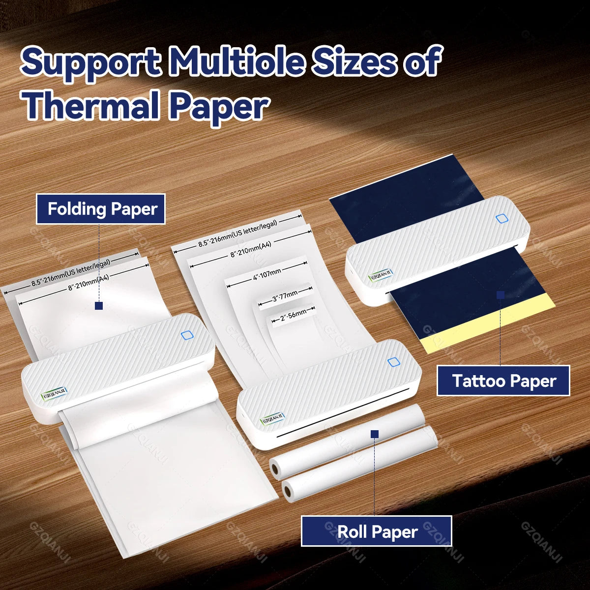 Bluetooth A4 Thermodrucker Pocket Photo Drucker