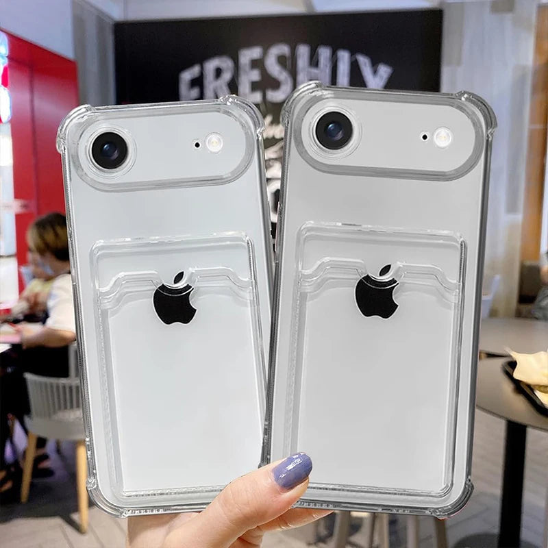 Schockresistente Klare Wallet Hülle für iPhone 17 Pro Max