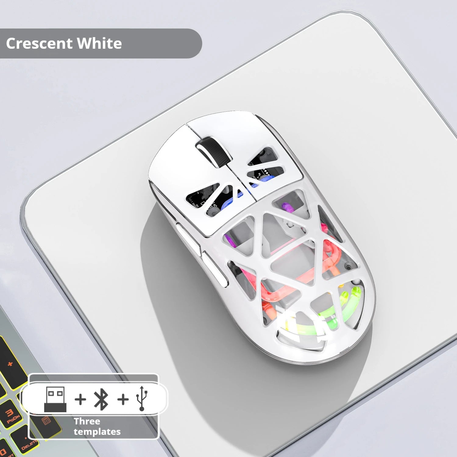 Dreimodus RGB Gaming-Maus mit Bluetooth & Aufladung