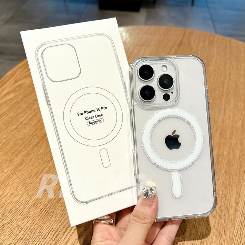 Crystal Clear MagSafe Case for iPhone 7-16