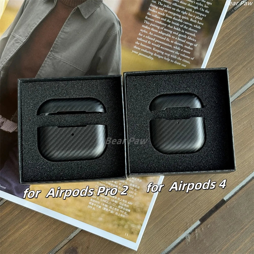 Ultradünne Kohlefaser Hülle für AirPods Pro 2-4