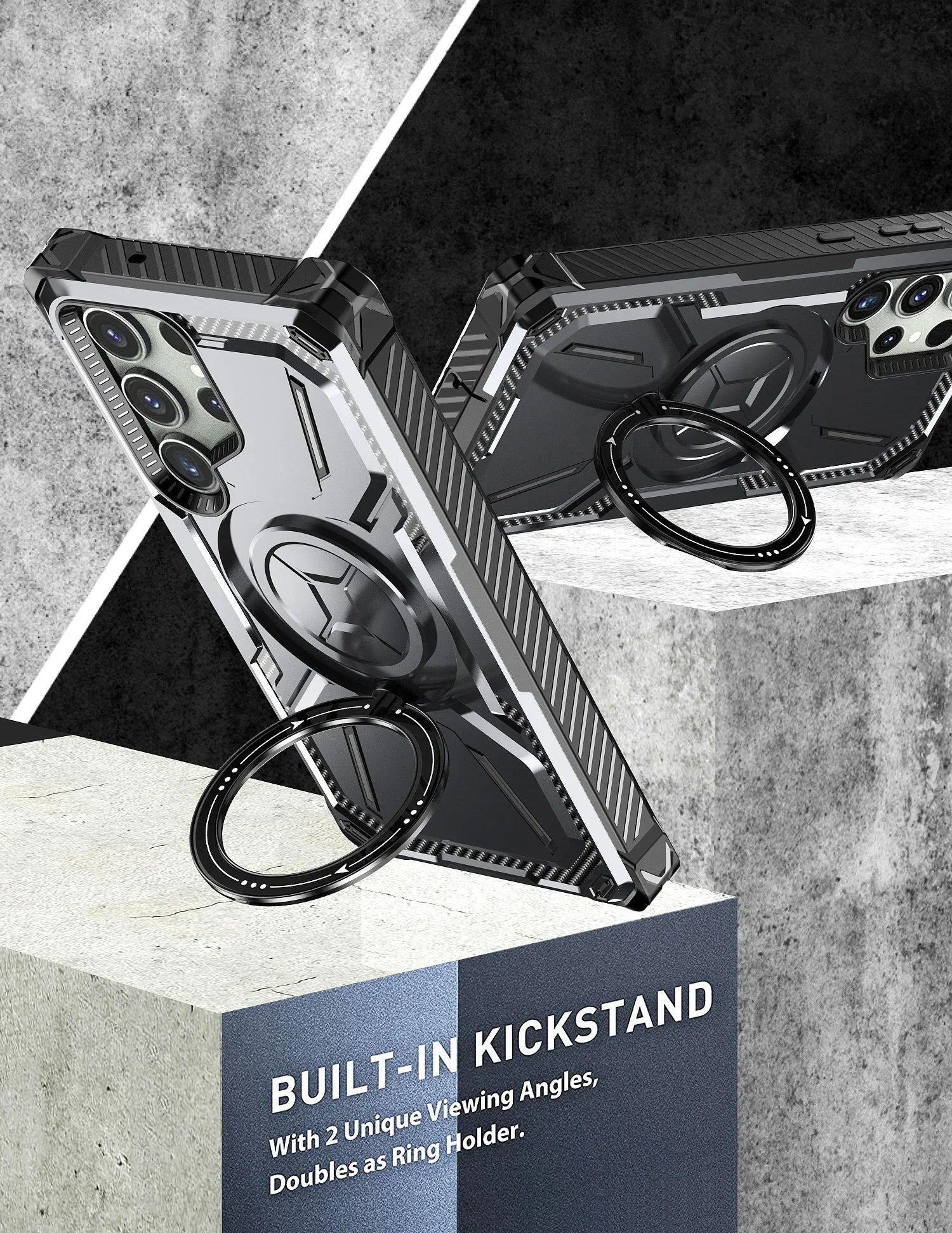 Metal case with magnet & stand