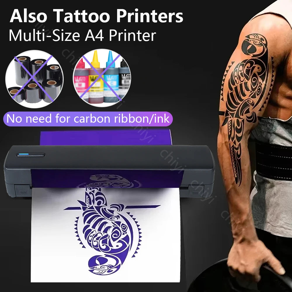 C80 Wireless Tattoo Stencil Printer, A4 Thermal Printing