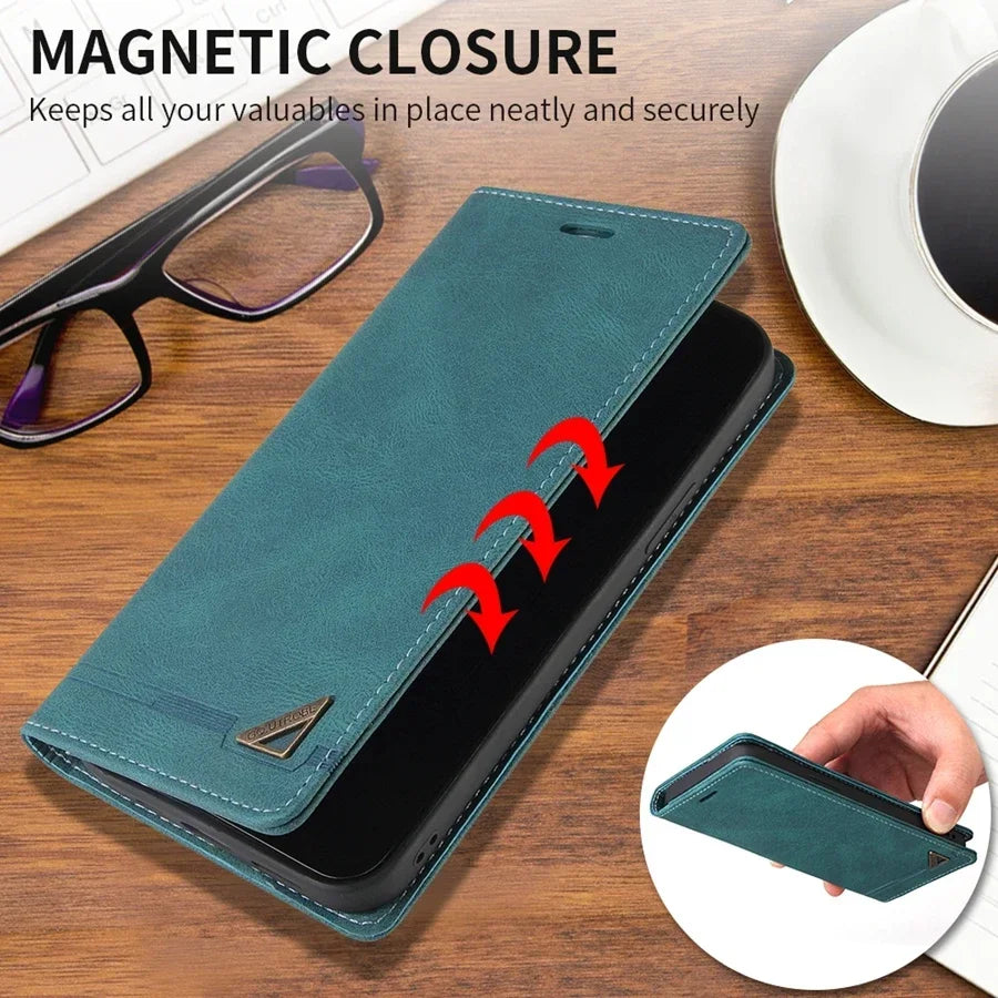 Magnetische Flip Tasche für Xiaomi & Poco