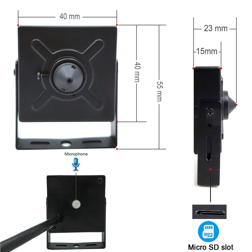 5MP 1080P POE Mini IP Kamera HD mit Micro SD