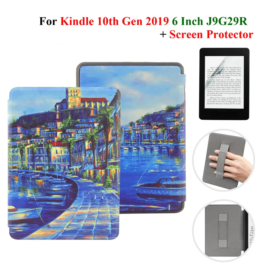 Étui + protection d'écran pour Kindle 10e génération 6 pouces