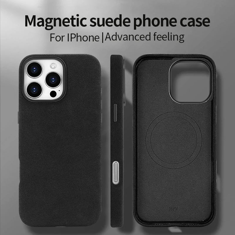 Wildleder Lederhülle für iPhone 17 mit MagSafe