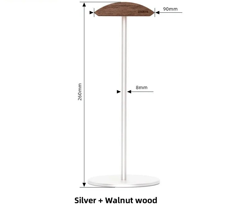 Minimalistischer Kopfhörerhalter aus Walnussholz