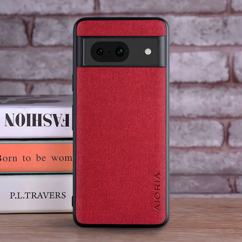 Luxury textile-leather TPU case Pixel