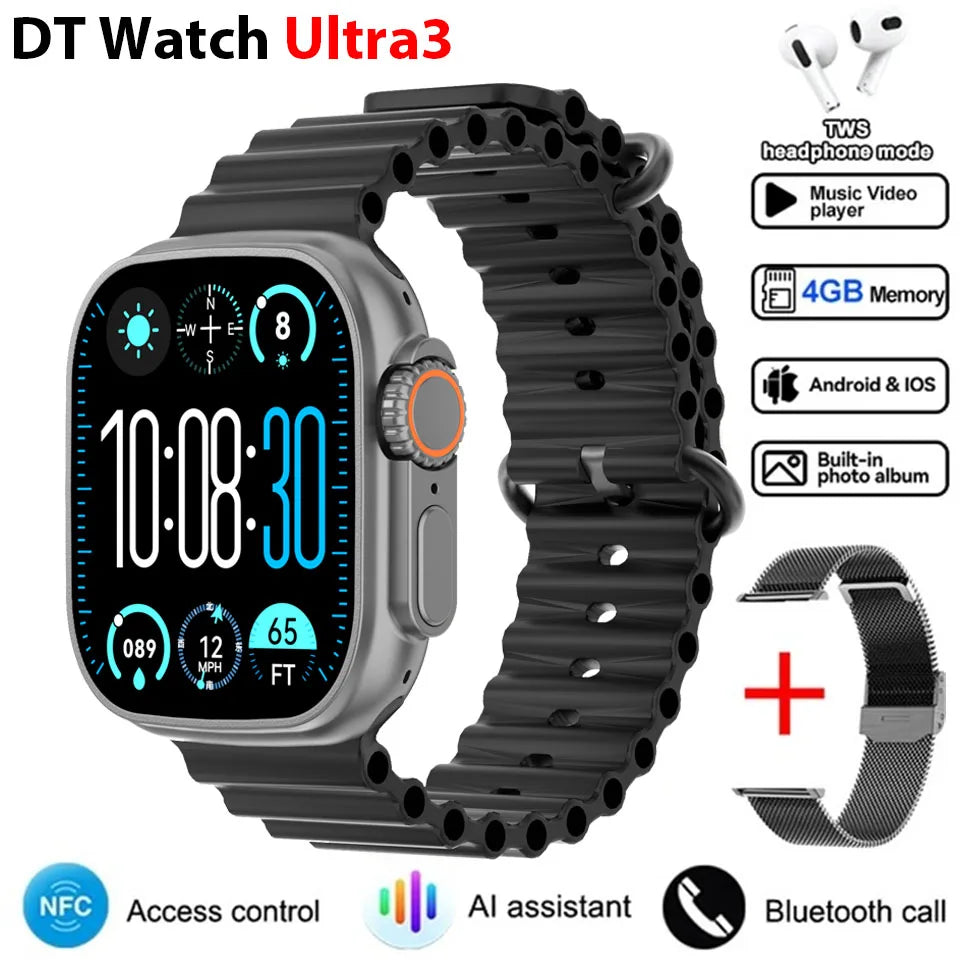 Intelligente Smartwatch 2025 mit NFC & Google Maps