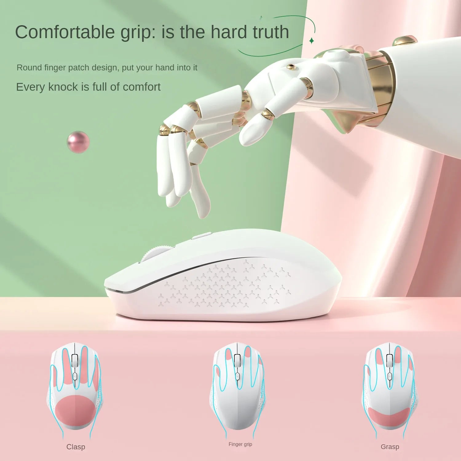 Ergonomische Bluetooth Funkmaus mit 2,4 GHz und Akku