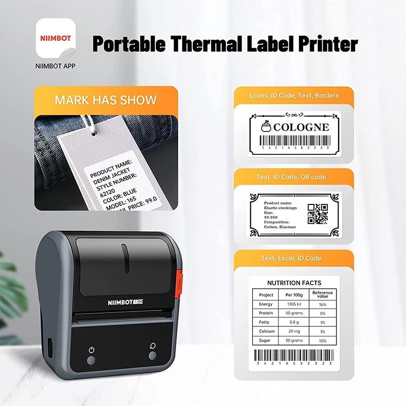 NiiMbot B3S Wireless Commercial Label Printer