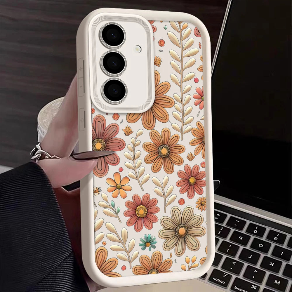 Leaf Pattern Silicone Case for Samsung Galaxy Models