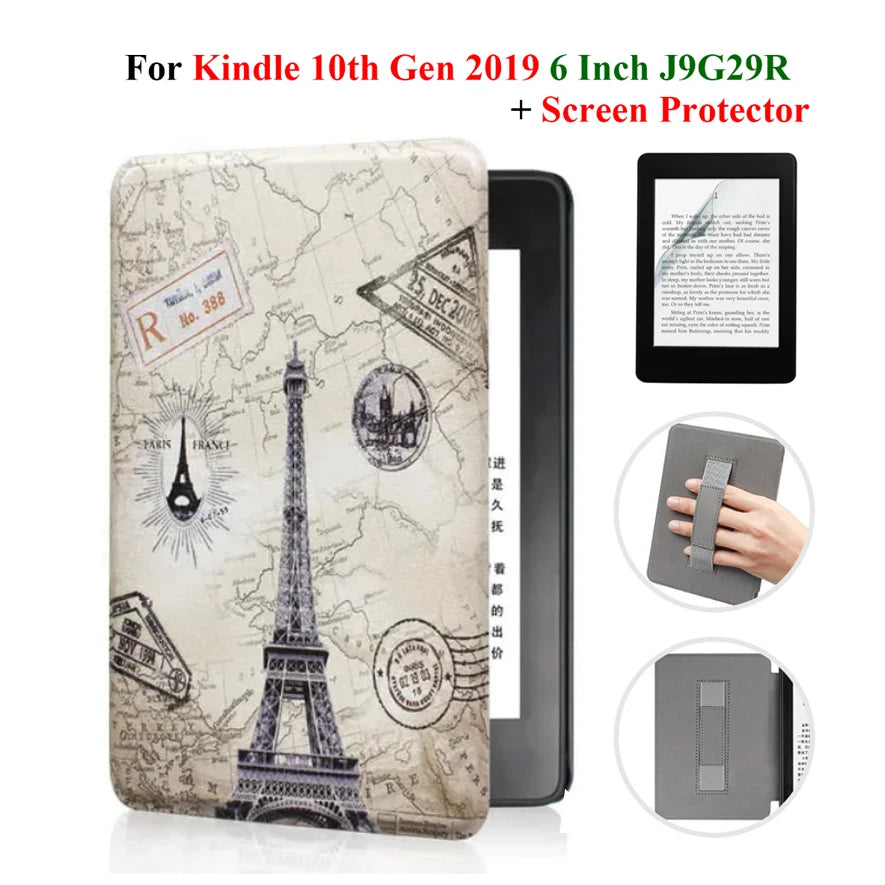 Étui + protection d'écran pour Kindle 10e génération 6 pouces