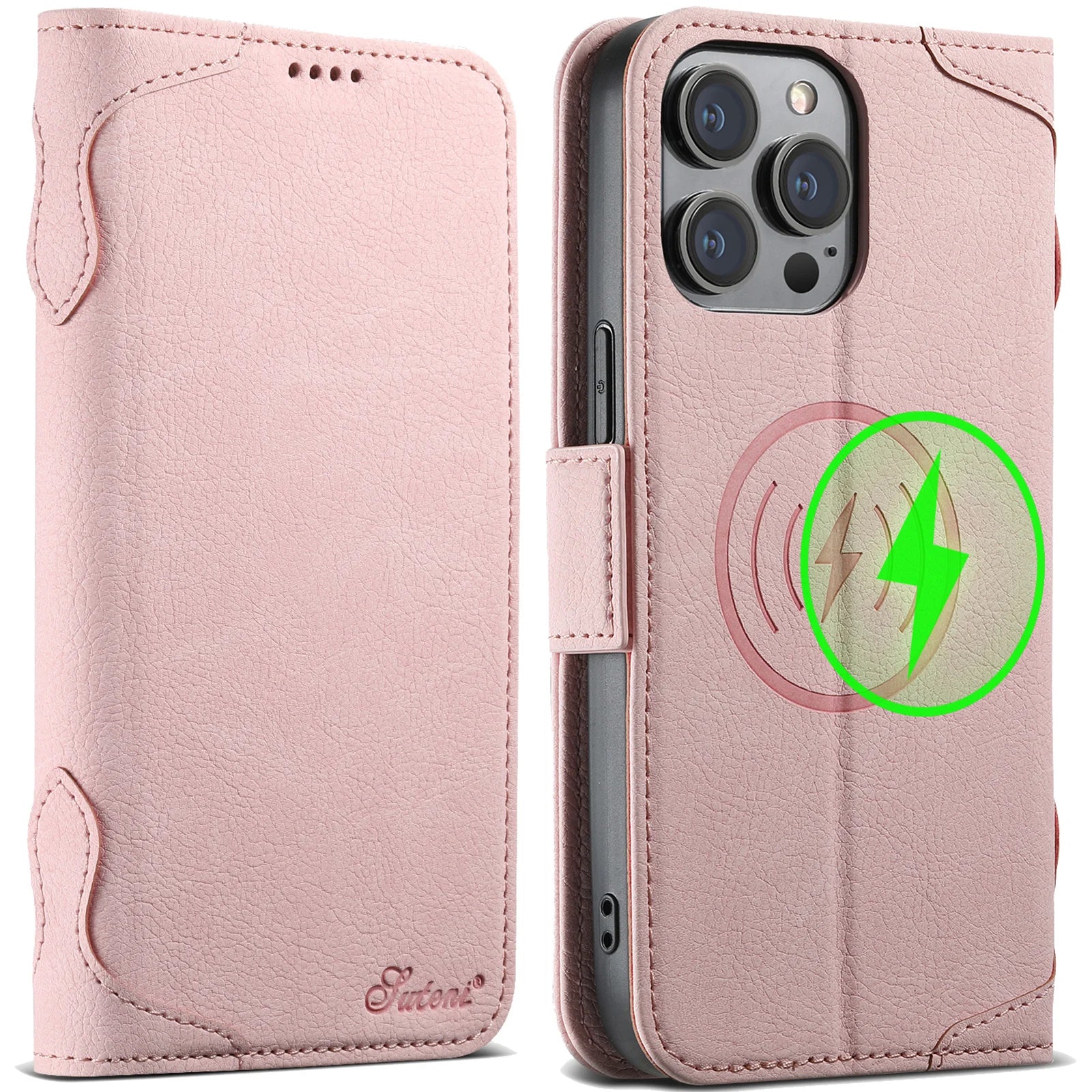 Magnetische Leder Wallet Hülle iPhone 16 Pro Max