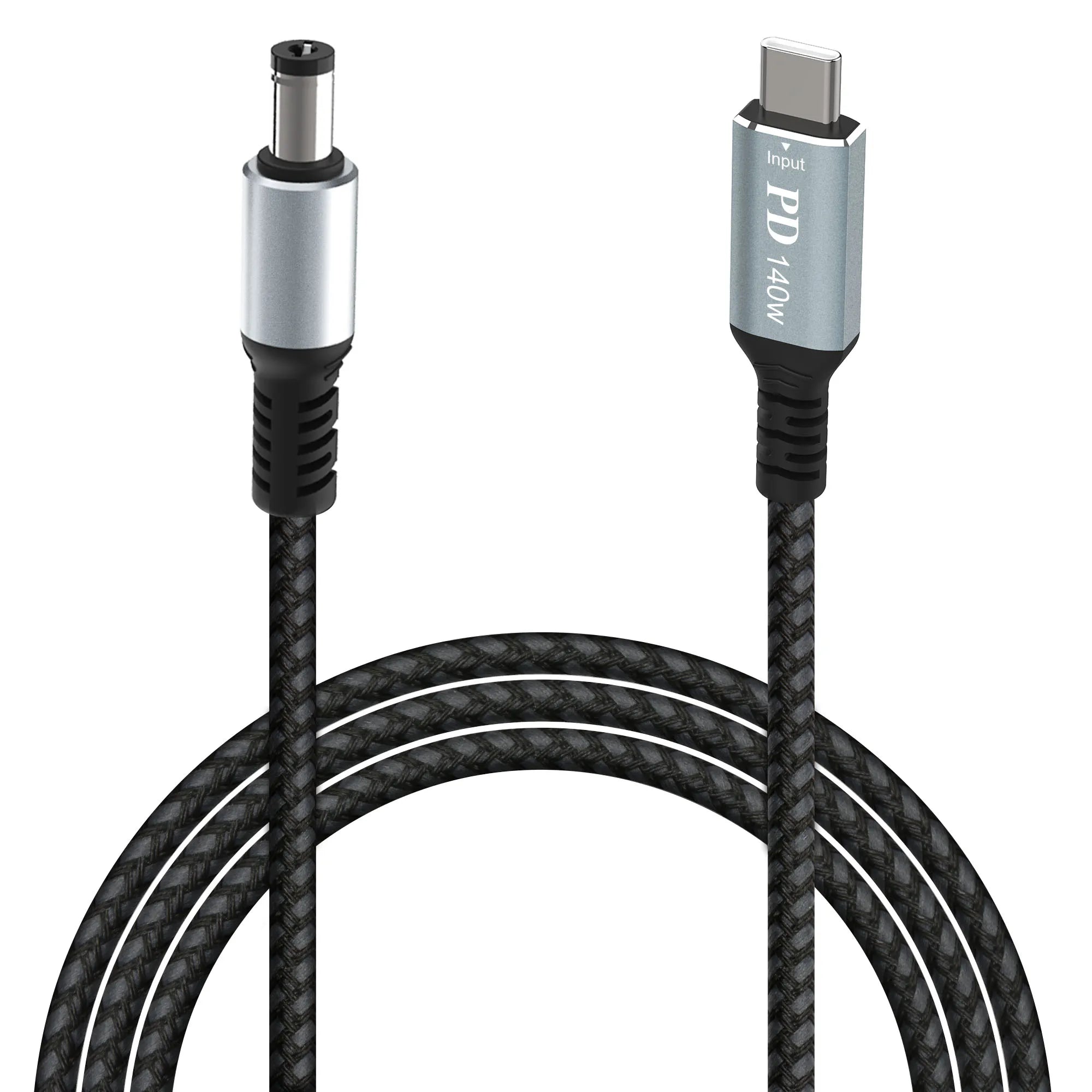 USB-C auf DC 5,5x2,1 mm Netzkabel Aluminium