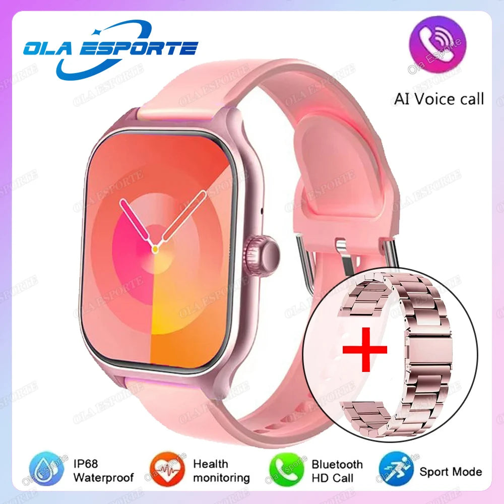Smartwatch Herren Damen AMOLED Bildschirm 100+ Modi