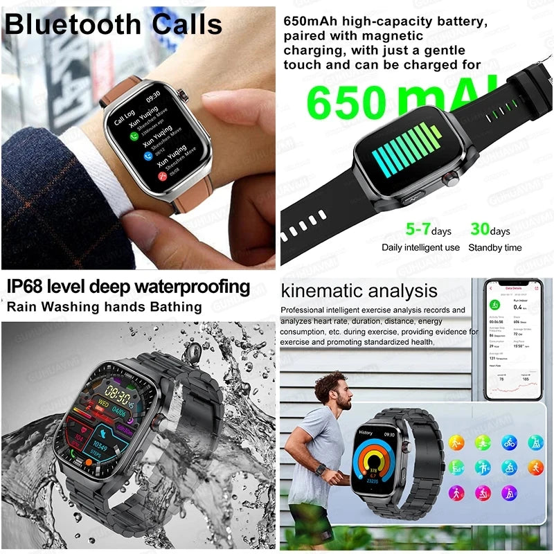 Gesundheits-Smartwatch 2025 mit Uric & Blutlipide