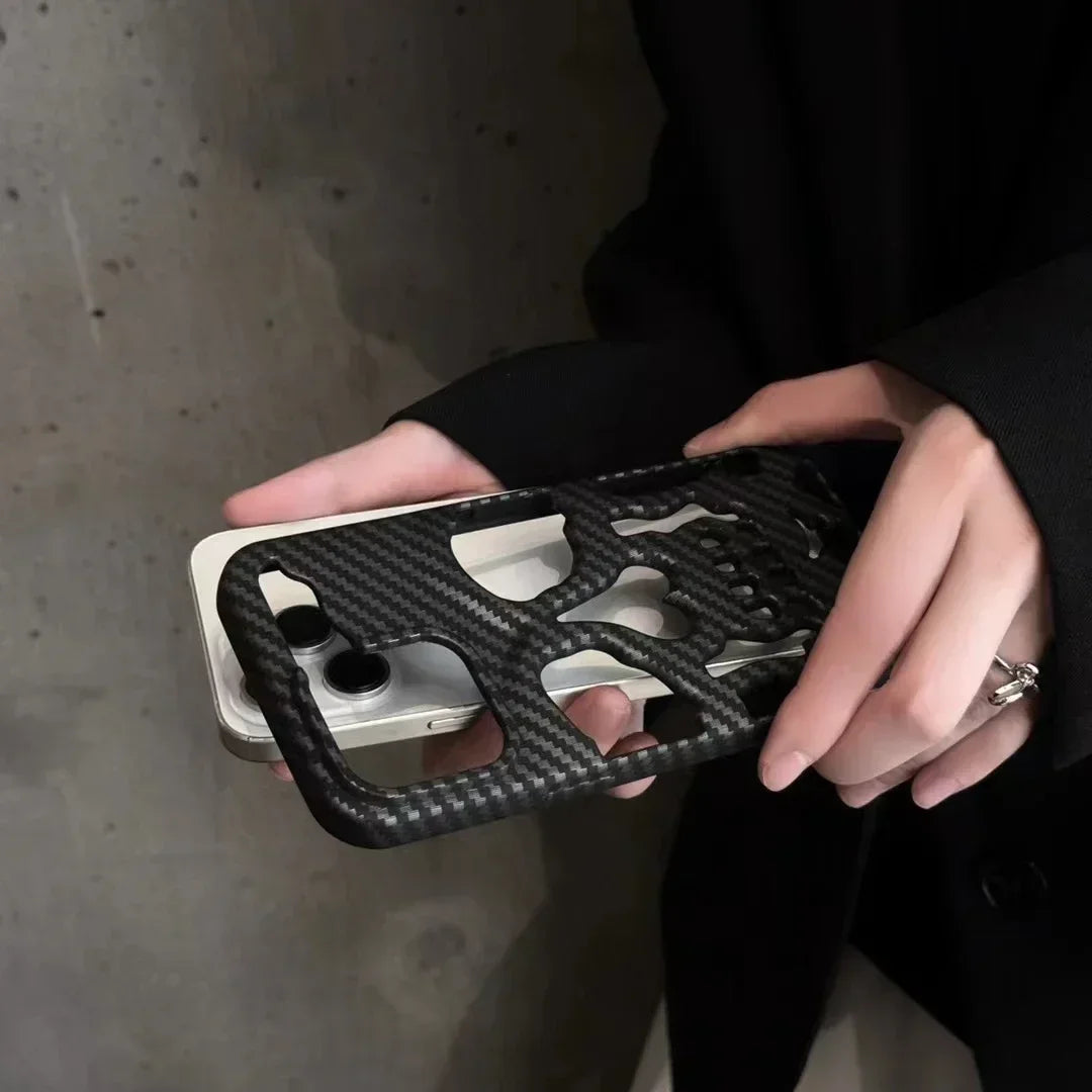 3D Matte Metallic Totenkopf Handyhülle iPhone