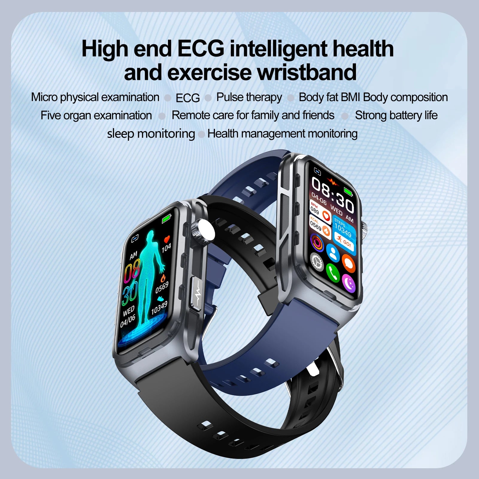 2025 Pflege Smartwatch mit EKG PPG Blutwerte