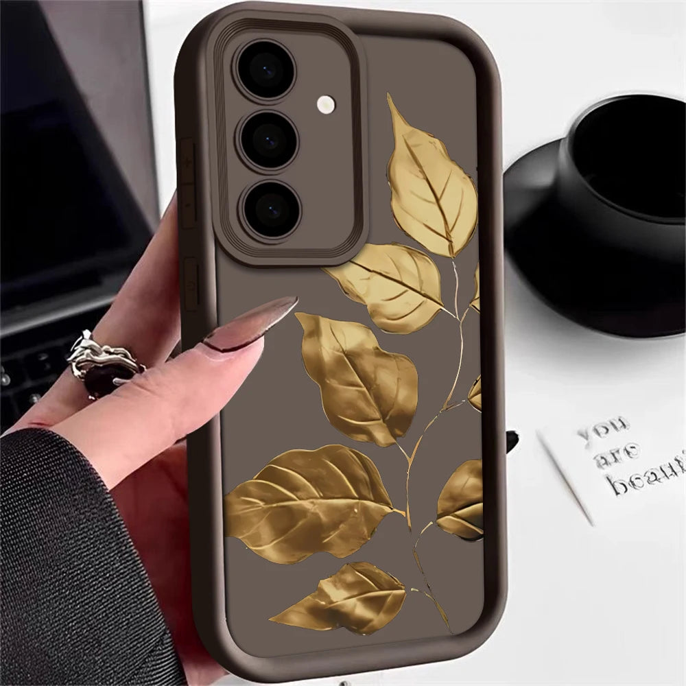Leaf Pattern Silicone Case for Samsung Galaxy Models