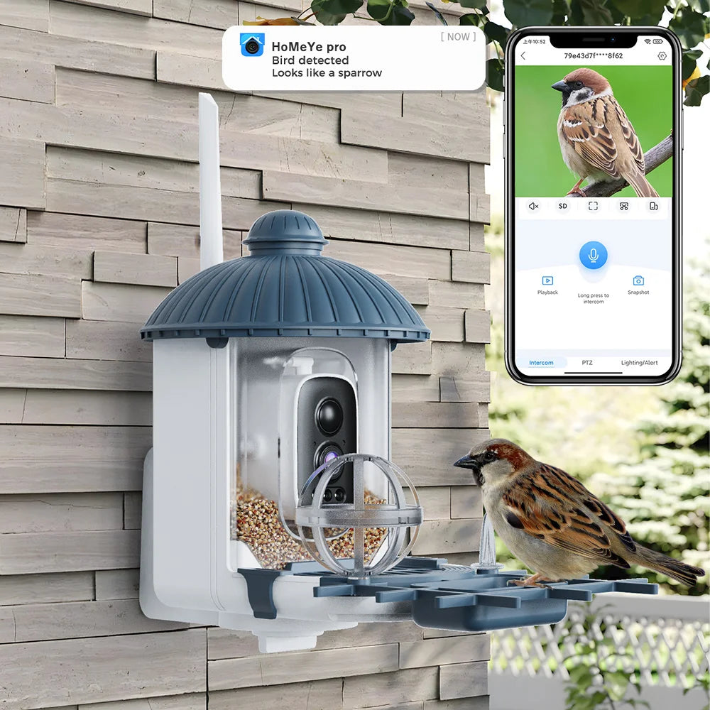 Solar WLAN Vogelhauskamera mit 4MP HD Nachtsicht