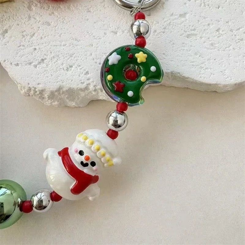 Süßer Weihnachts-Handykette mit Armband und Lanyard