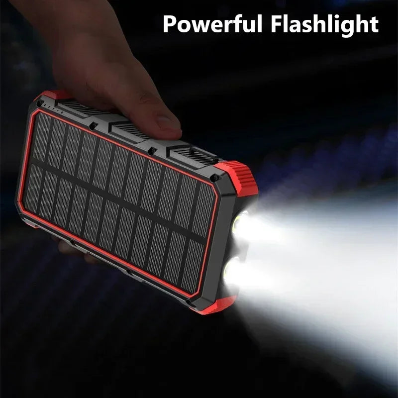 36800mAh Solar Power Bank with Cable & Wireless