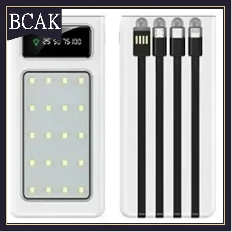 500000mAh Ultra-thin Solar Power Bank with Cable