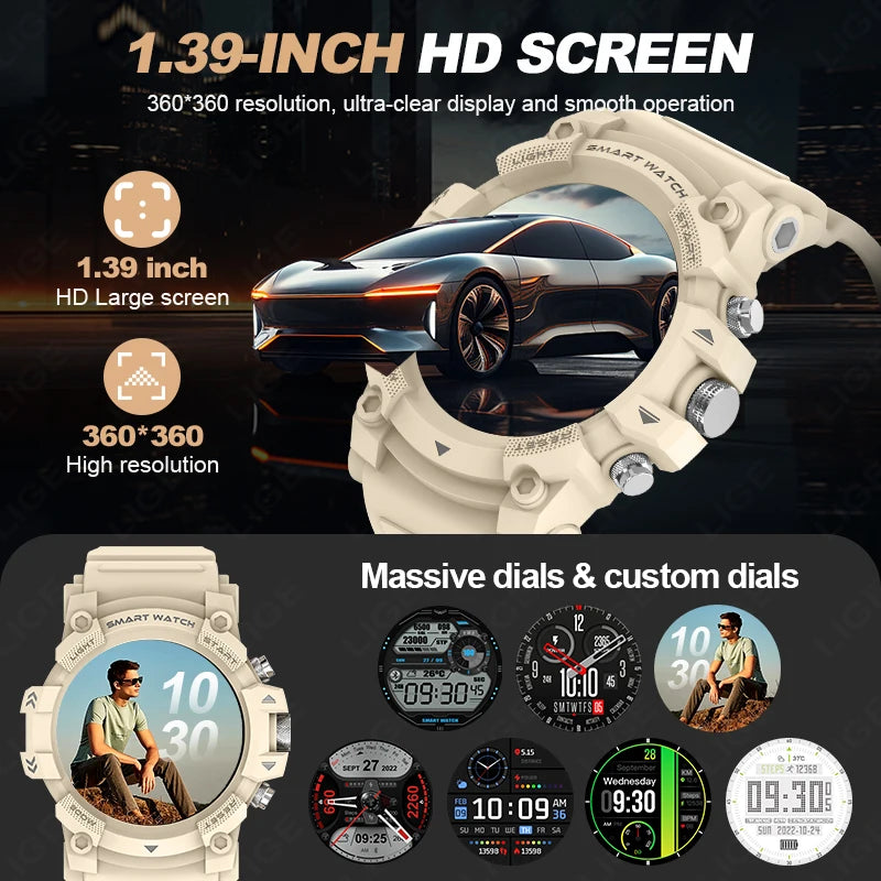 GPS Sport Smartwatch mit Herzfrequenz & Blutsauerstoff