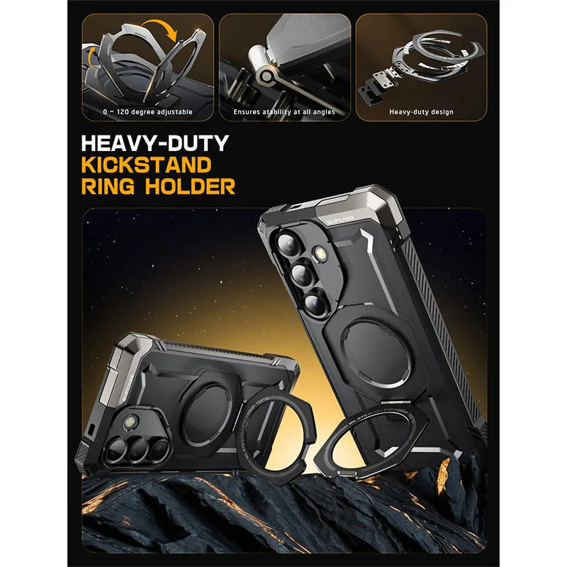 Magnetic phone case with stand for Galaxy S25 FE