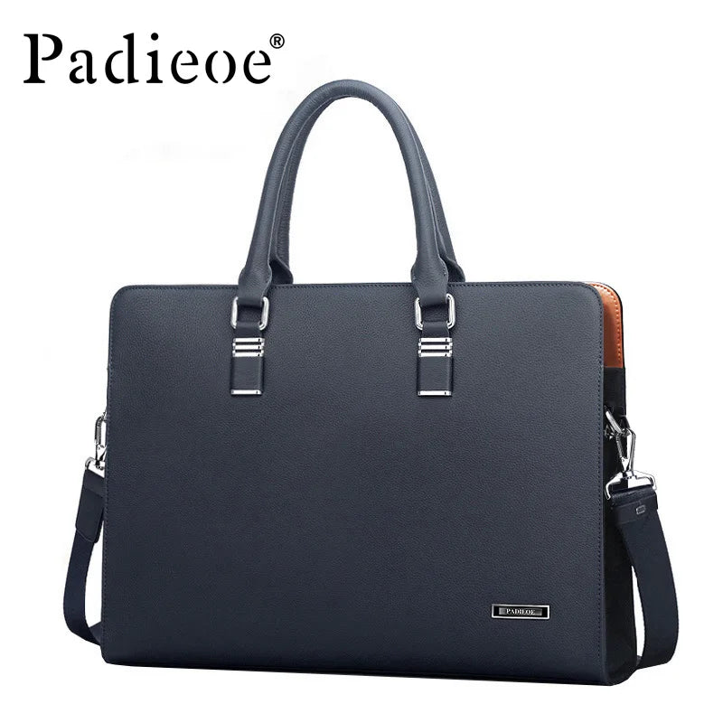 Padieoe Luxus Echtleder Herren Laptop Tasche
