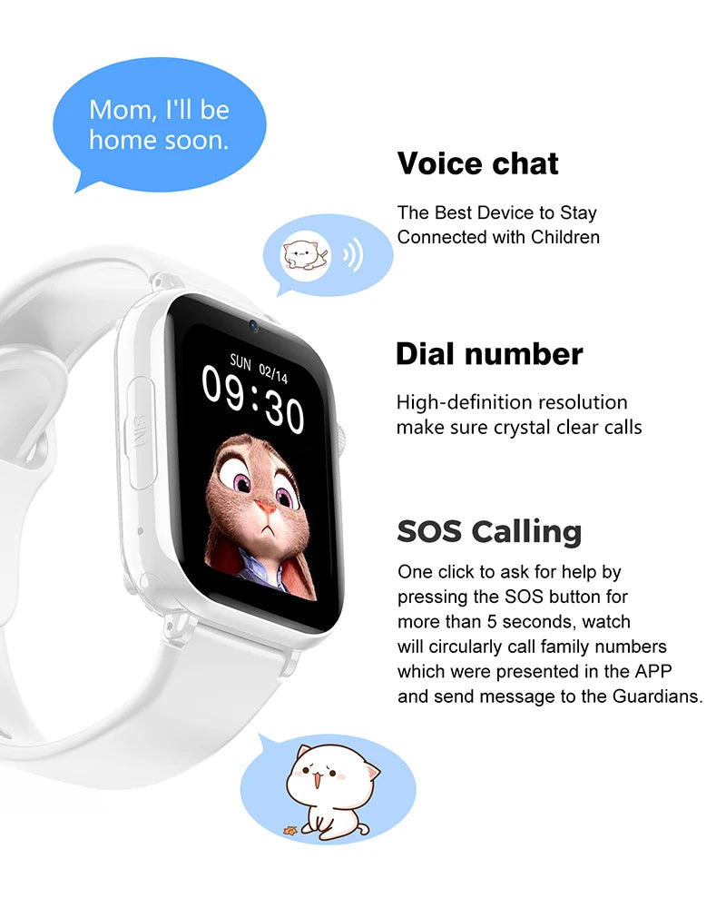 Kinder Smartwatch mit GPS, Videoanruf & SOS