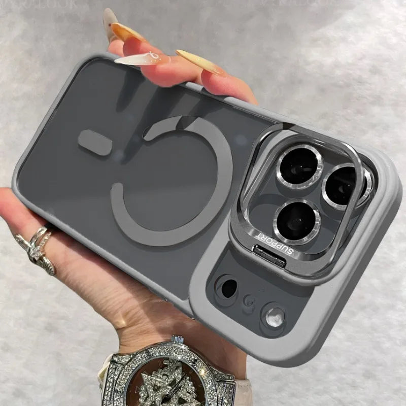 Transparente Magsafe Hülle für iPhone 17 mit Halter