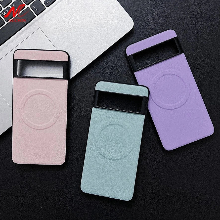 Magnetische Lederhülle für Pixel 6–10